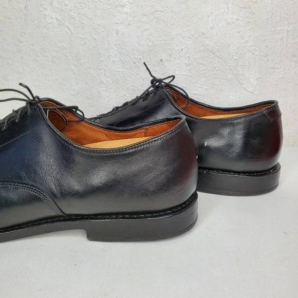 Allen Edmonds Park Avenue Black Leather Cap Toe Oxfords Dress Shoes Size 14 2A
